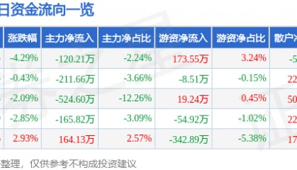 股票行情快报：栖霞建设（600533）1月3日主力资金净卖出120.21万元