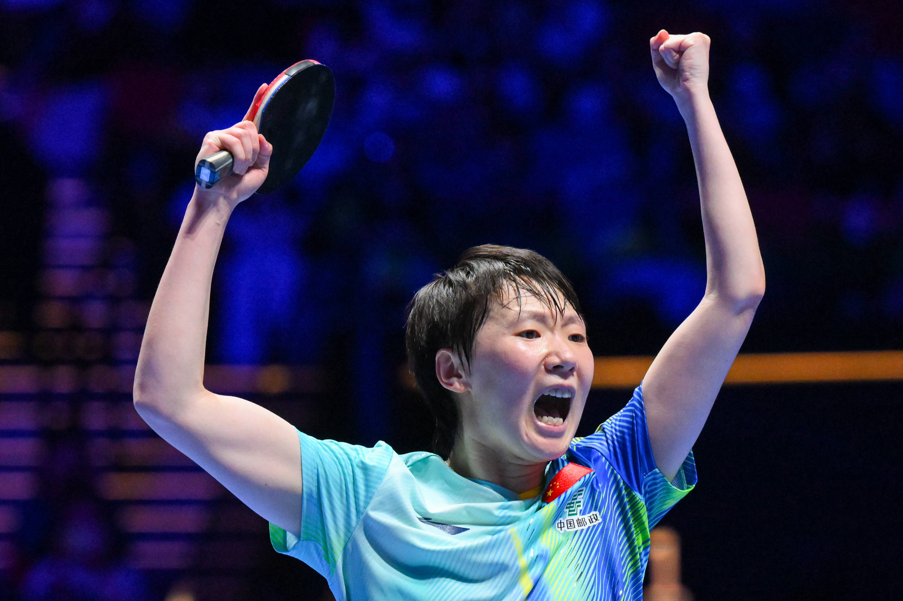 乒乓球世界杯:王曼昱晋级女单四强